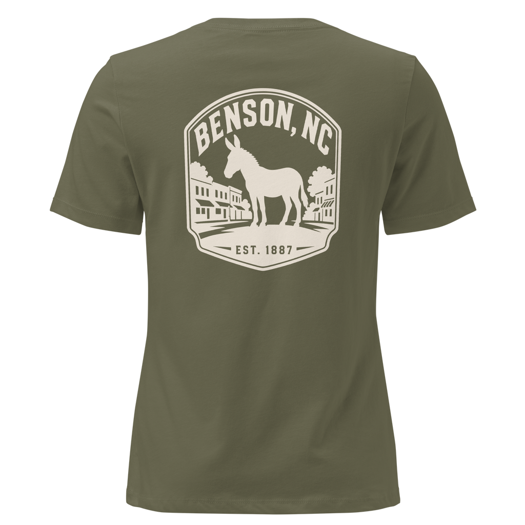 Benson NC - Mule Town - Women's Relaxed T-Shirt