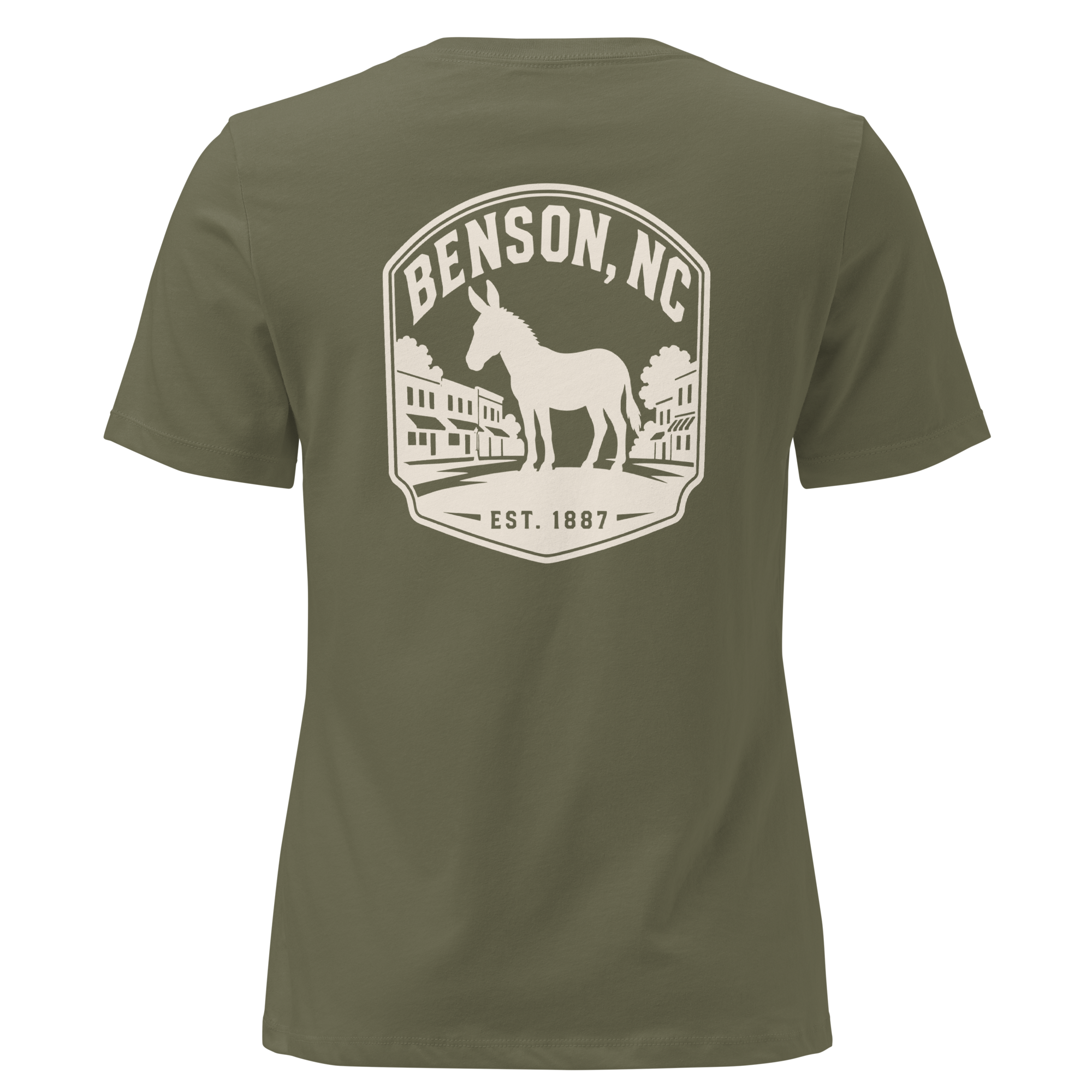 Benson NC - Mule Town - Women's Relaxed T-Shirt