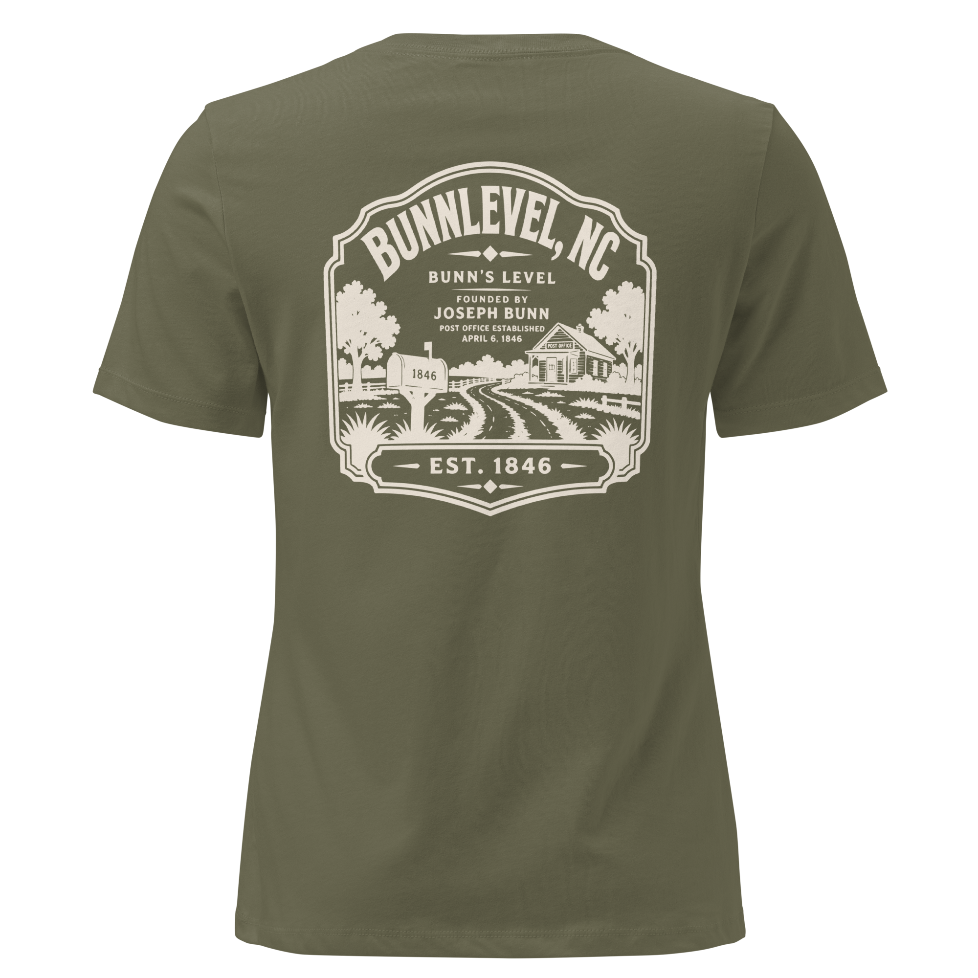 Bunnlevel NC - Town Heritage- Women's Relaxed T-Shirt