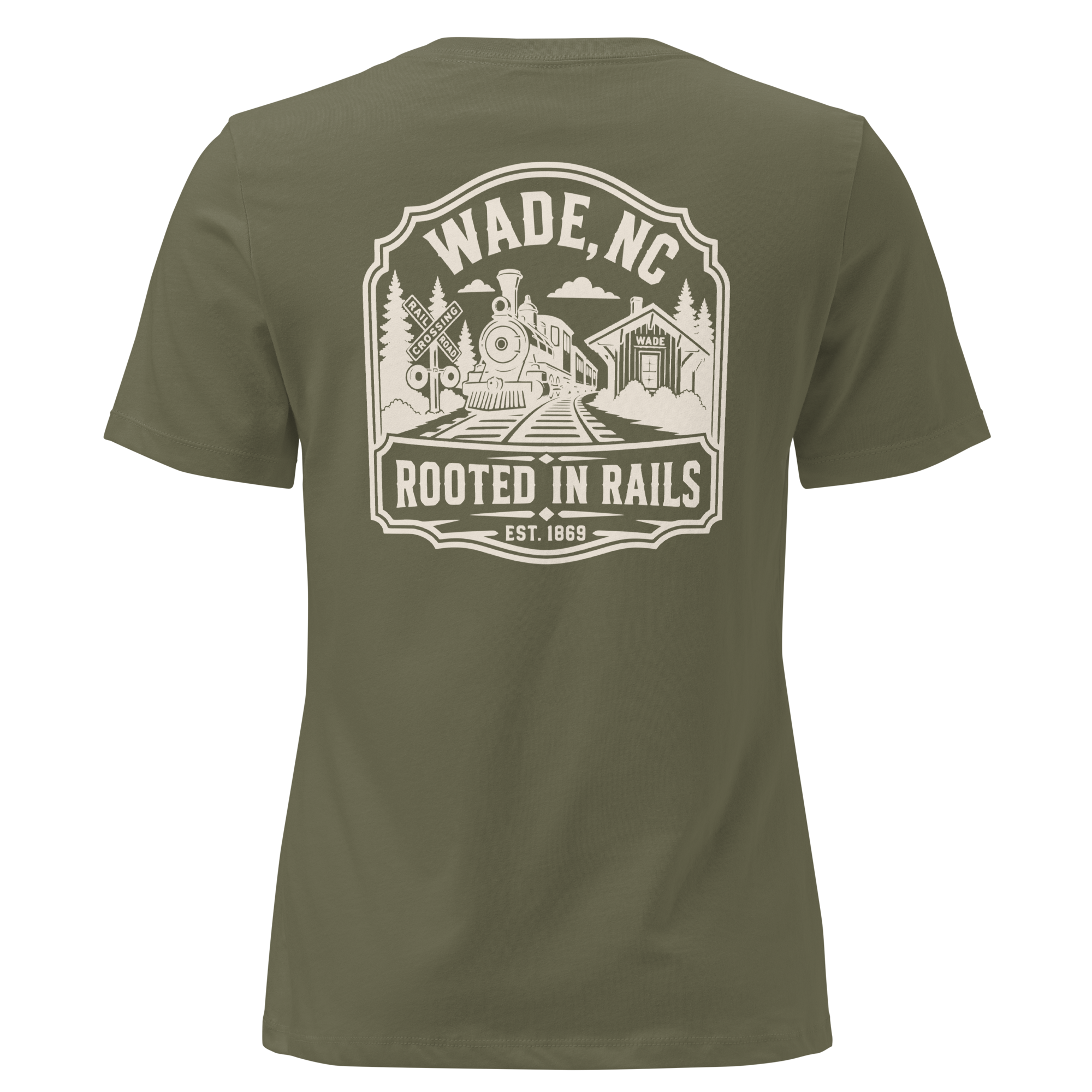 Wade NC - Railroad Town- Women's Relaxed T-Shirt