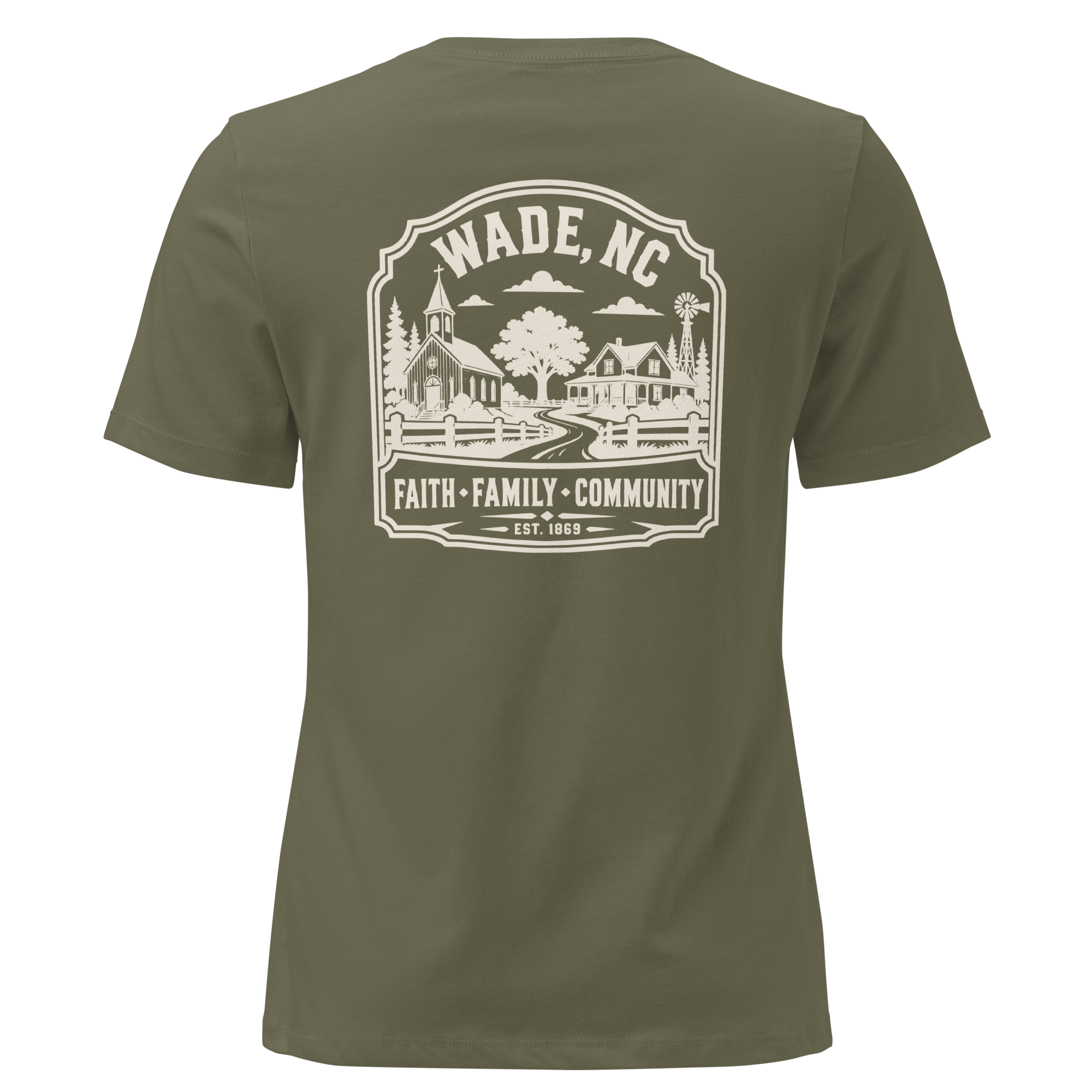 Wade NC - Faith Family Community- Women's Relaxed T-Shirt
