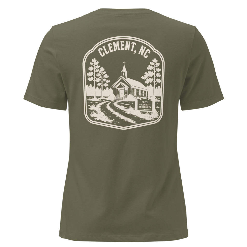 Clement NC - Faith & Family- Women's Relaxed T-Shirt