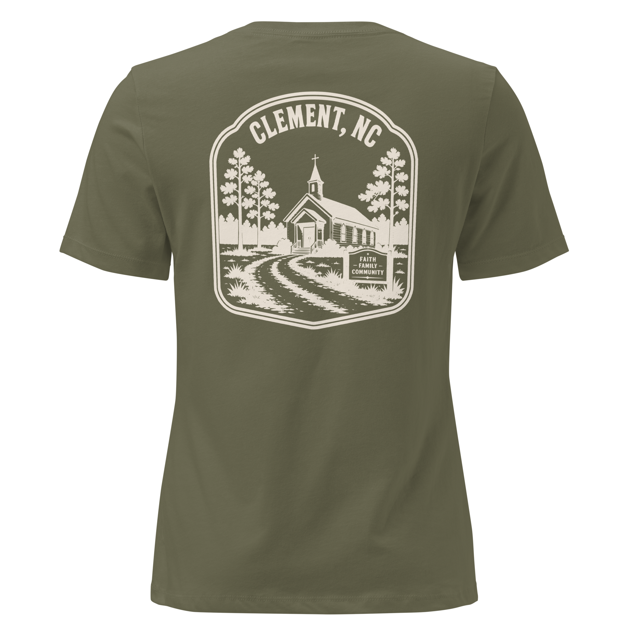 Clement NC - Faith & Family- Women's Relaxed T-Shirt