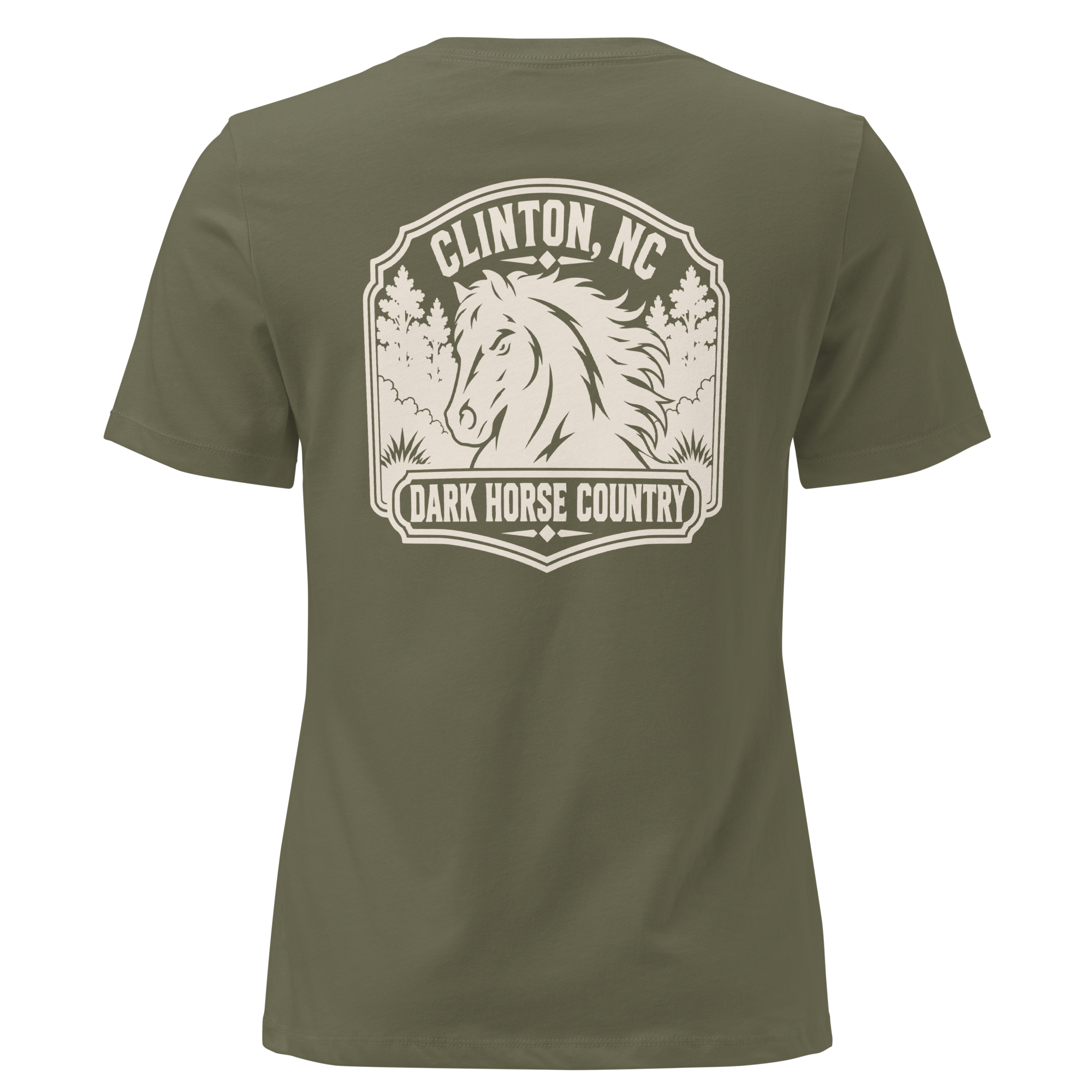 Clinton NC - Dark Horse Country- Women's Relaxed T-Shirt