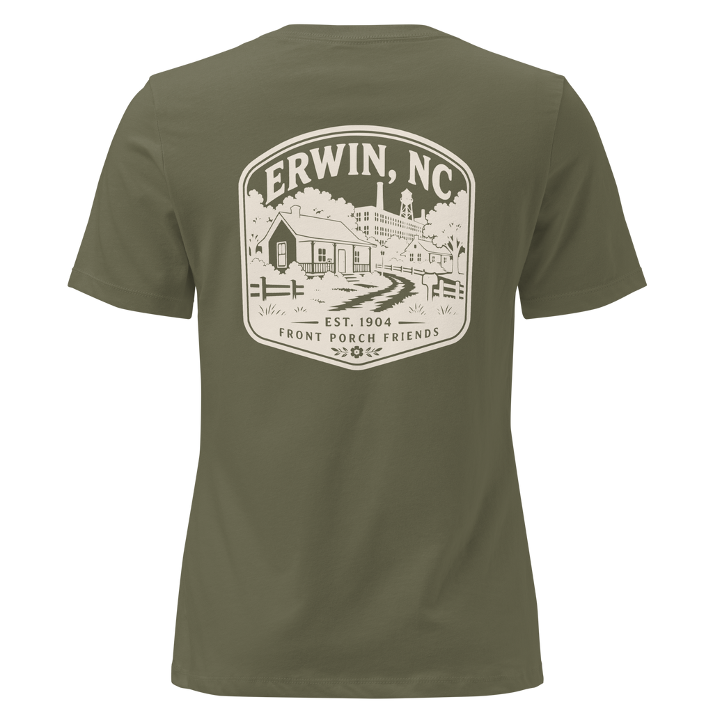 Erwin NC - Mill Town- Women's Relaxed T-Shirt