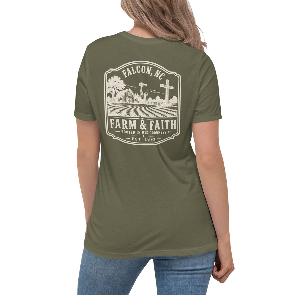 Falcon NC - Farm & Faith- Women's Relaxed T-Shirt