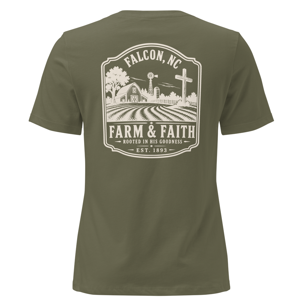 Falcon NC - Farm & Faith- Women's Relaxed T-Shirt