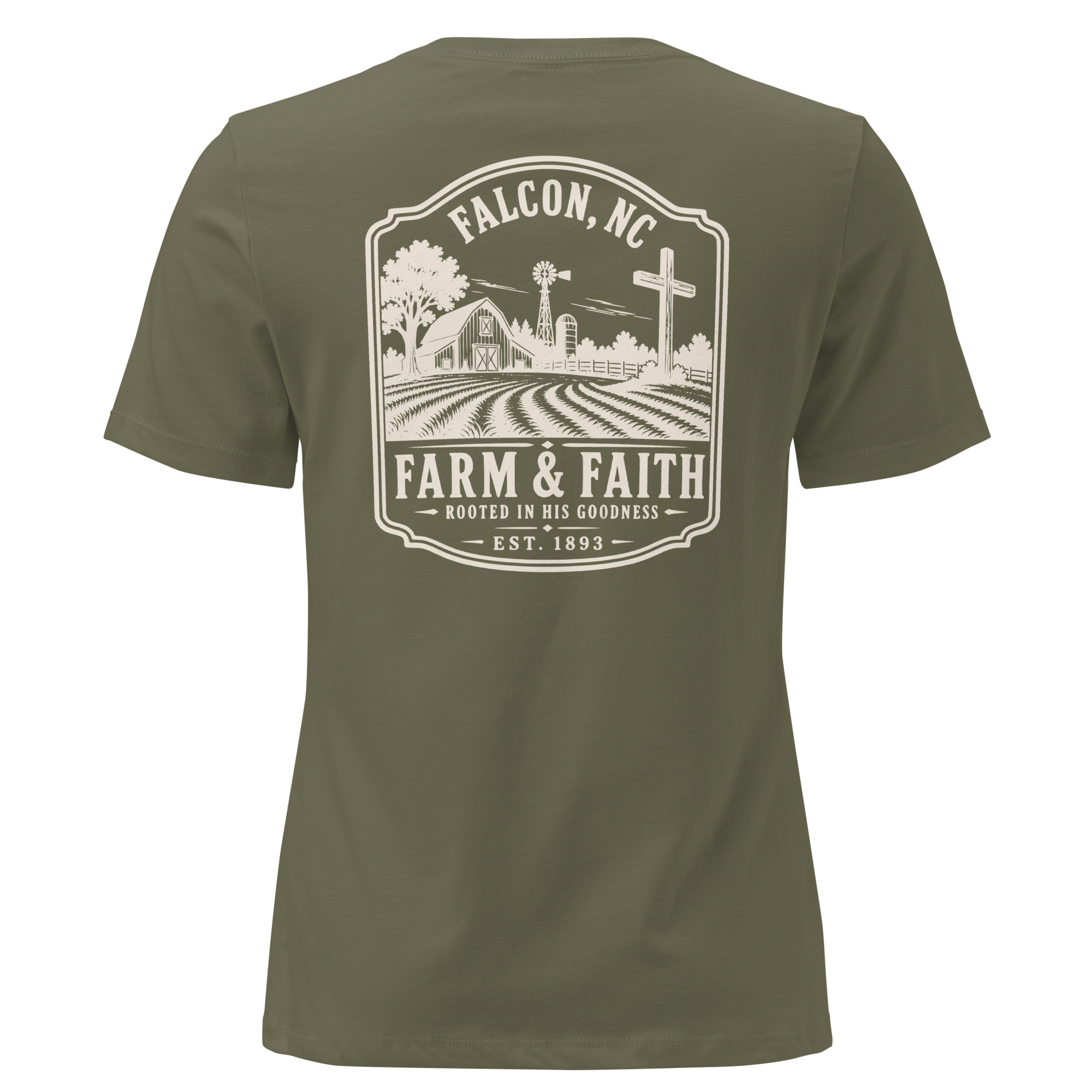 Falcon NC - Farm & Faith- Women's Relaxed T-Shirt