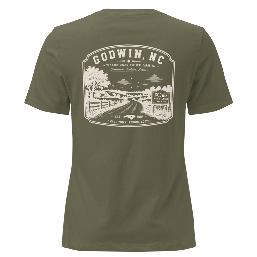 Godwin NC - The Back Roads- Women's Relaxed T-Shirt