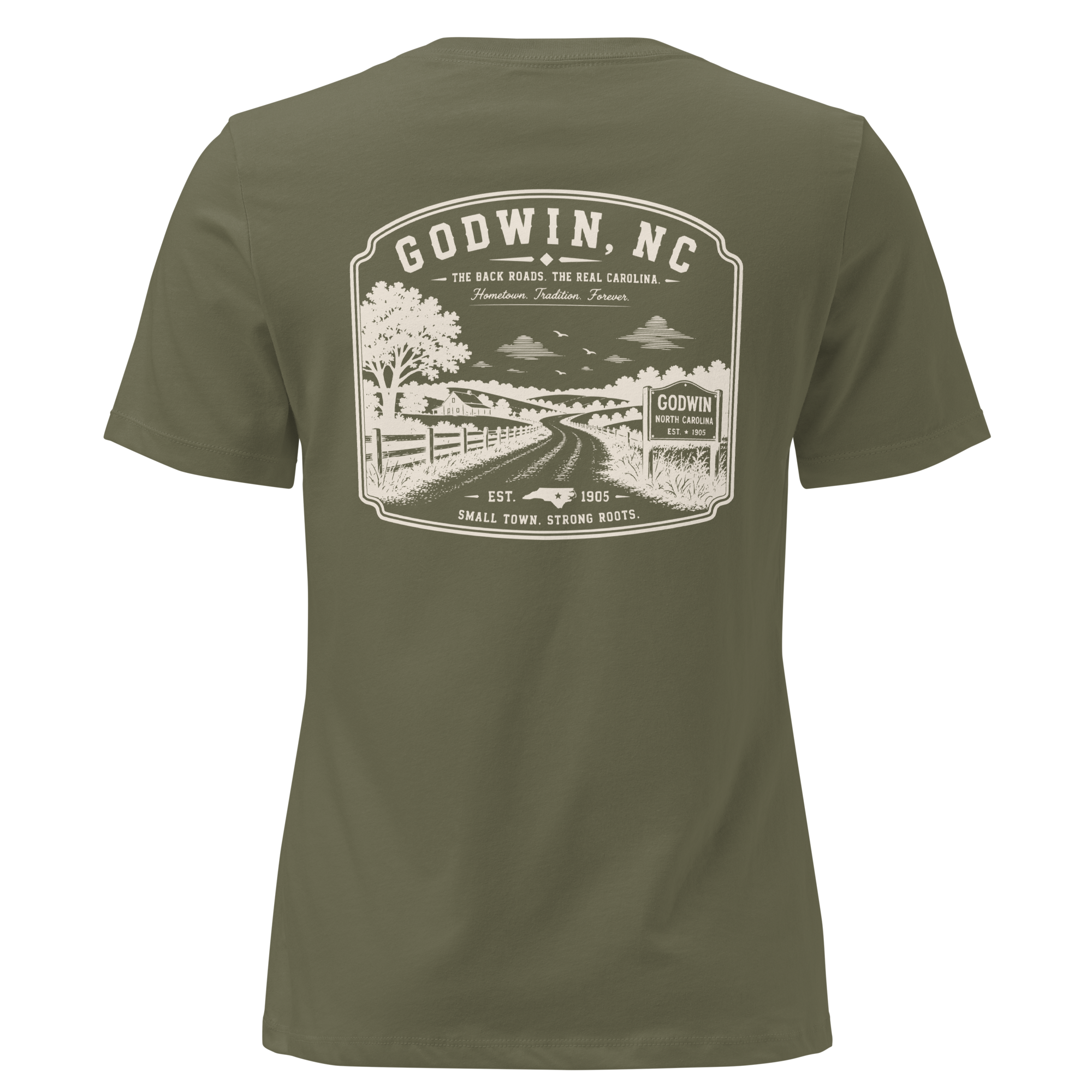 Godwin NC - The Back Roads- Women's Relaxed T-Shirt