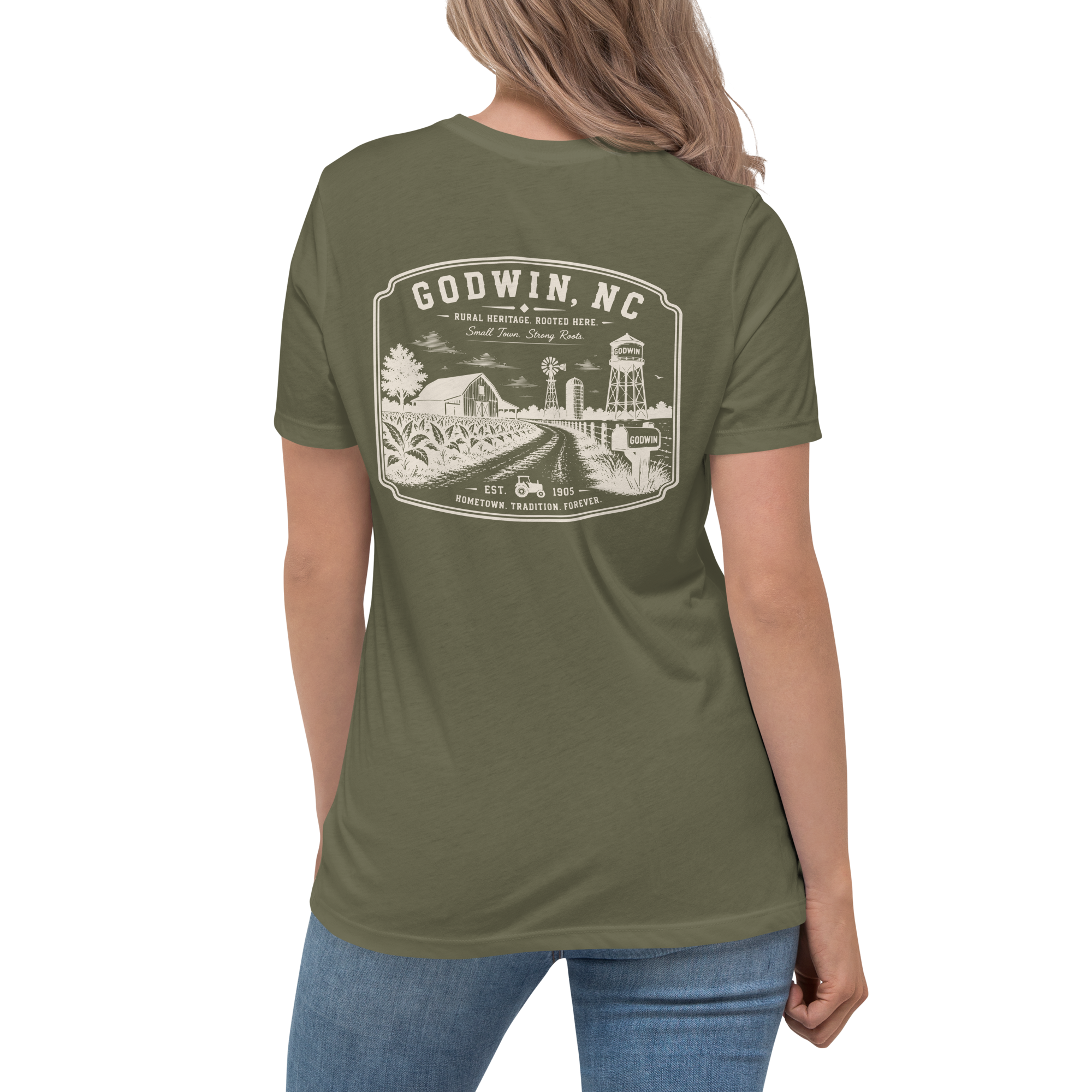 Godwin NC - Farm Roots- Women's Relaxed T-Shirt