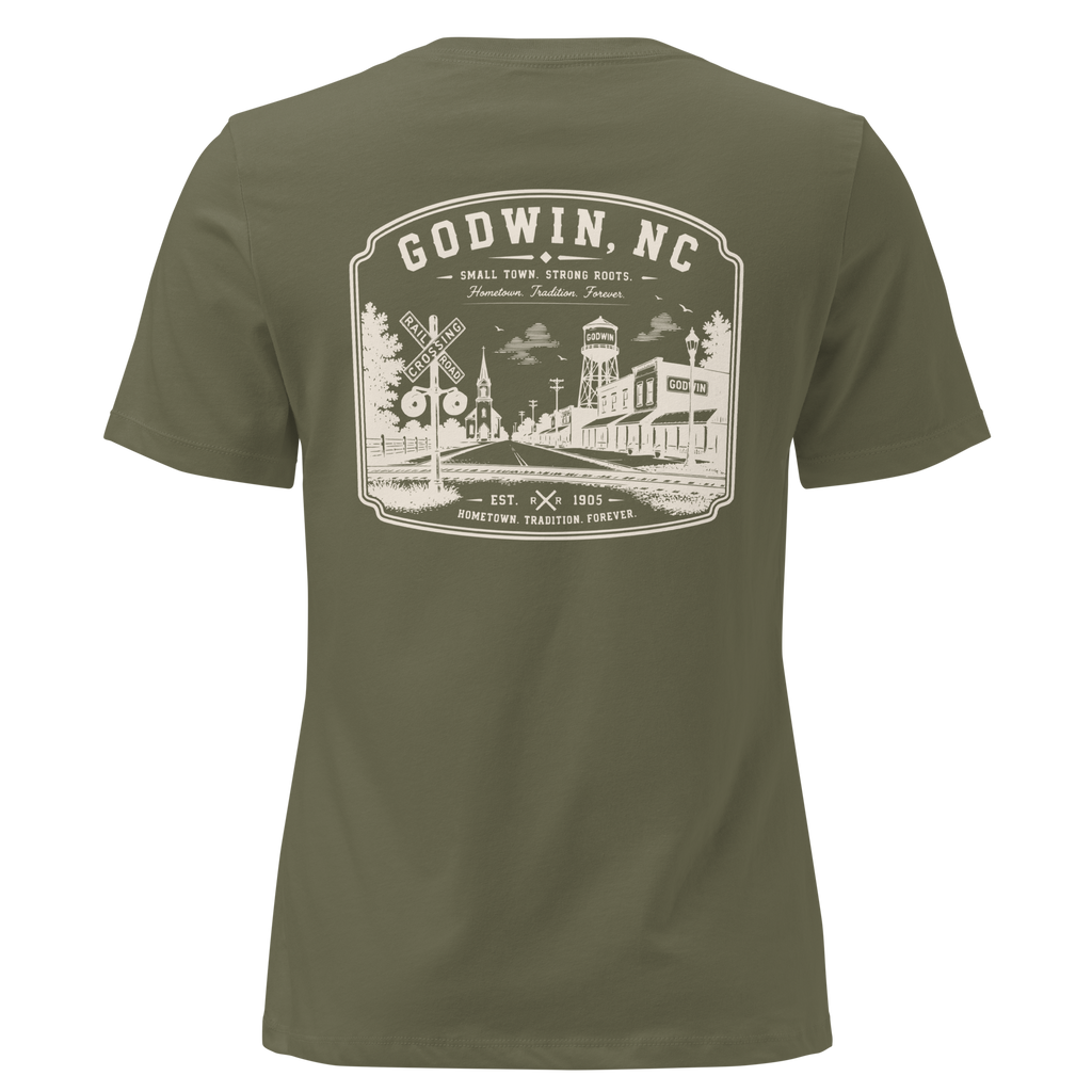 Godwin NC - Small Town Roots- Women's Relaxed T-Shirt