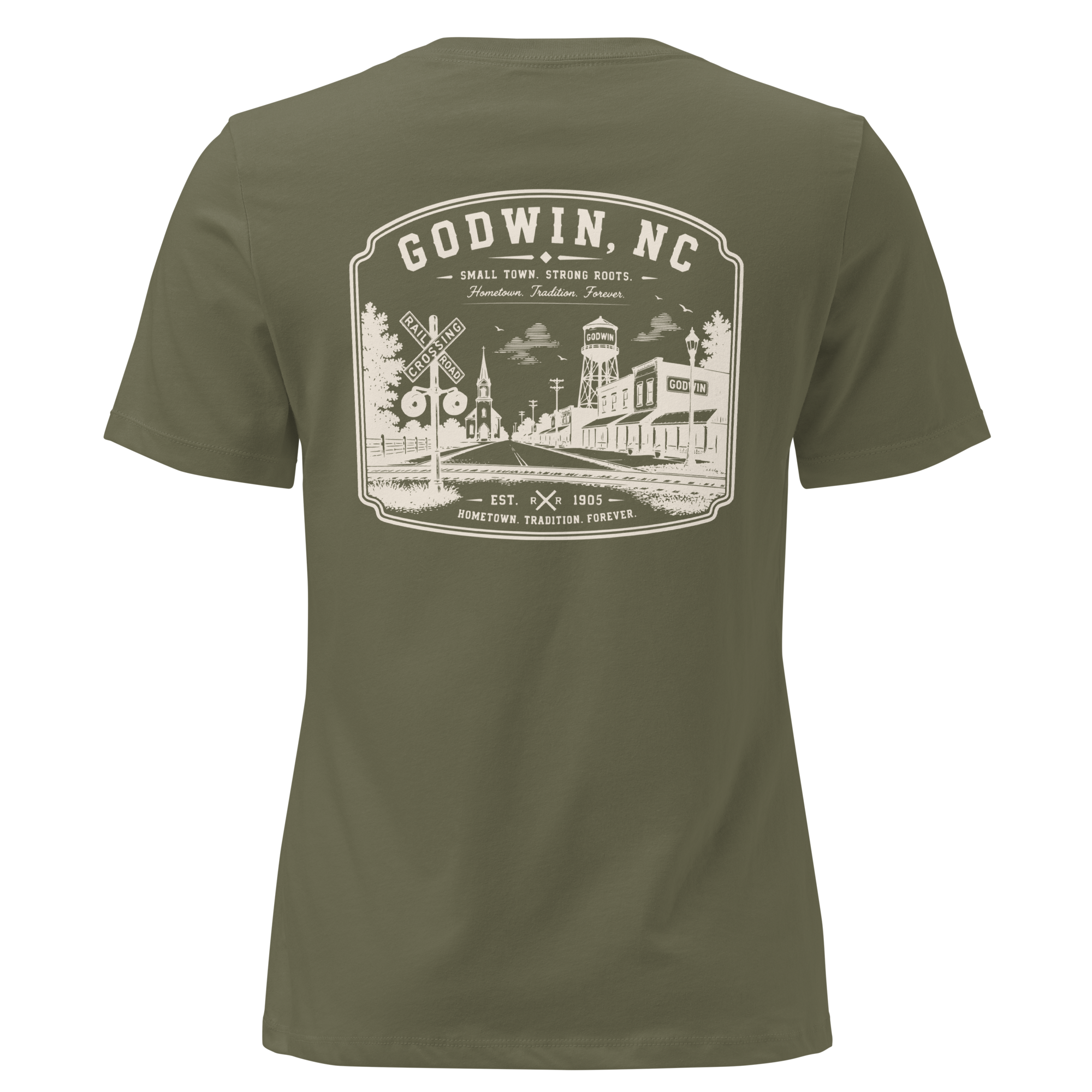 Godwin NC - Small Town Roots- Women's Relaxed T-Shirt