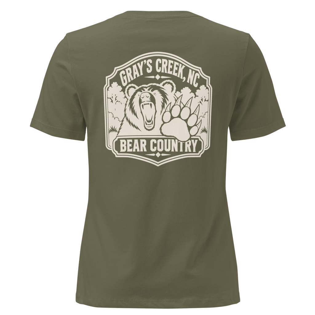 Gray's Creek NC - Bear Country- Women's Relaxed T-Shirt