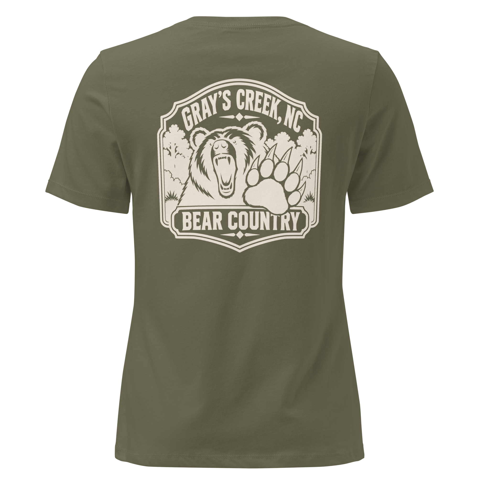Gray's Creek NC - Bear Country- Women's Relaxed T-Shirt