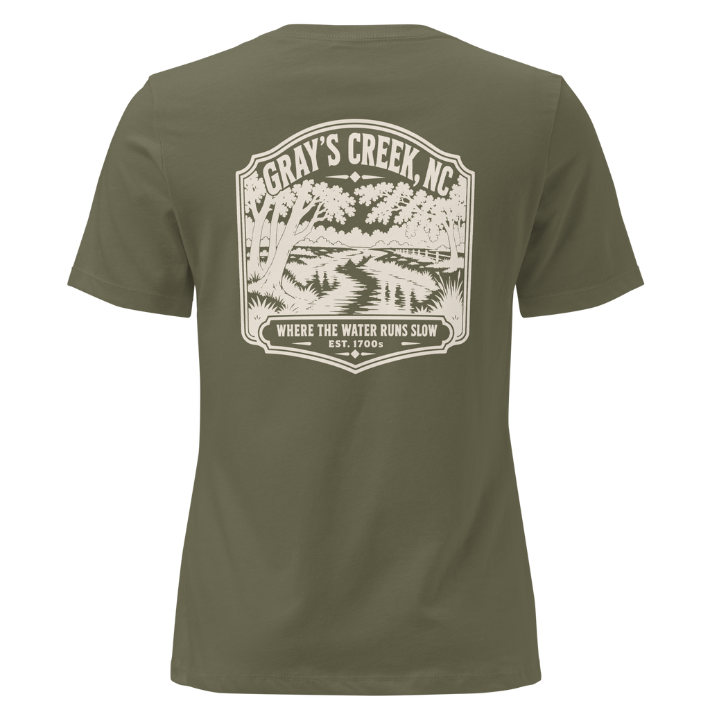 Gray's Creek NC - The Creek- Women's Relaxed T-Shirt