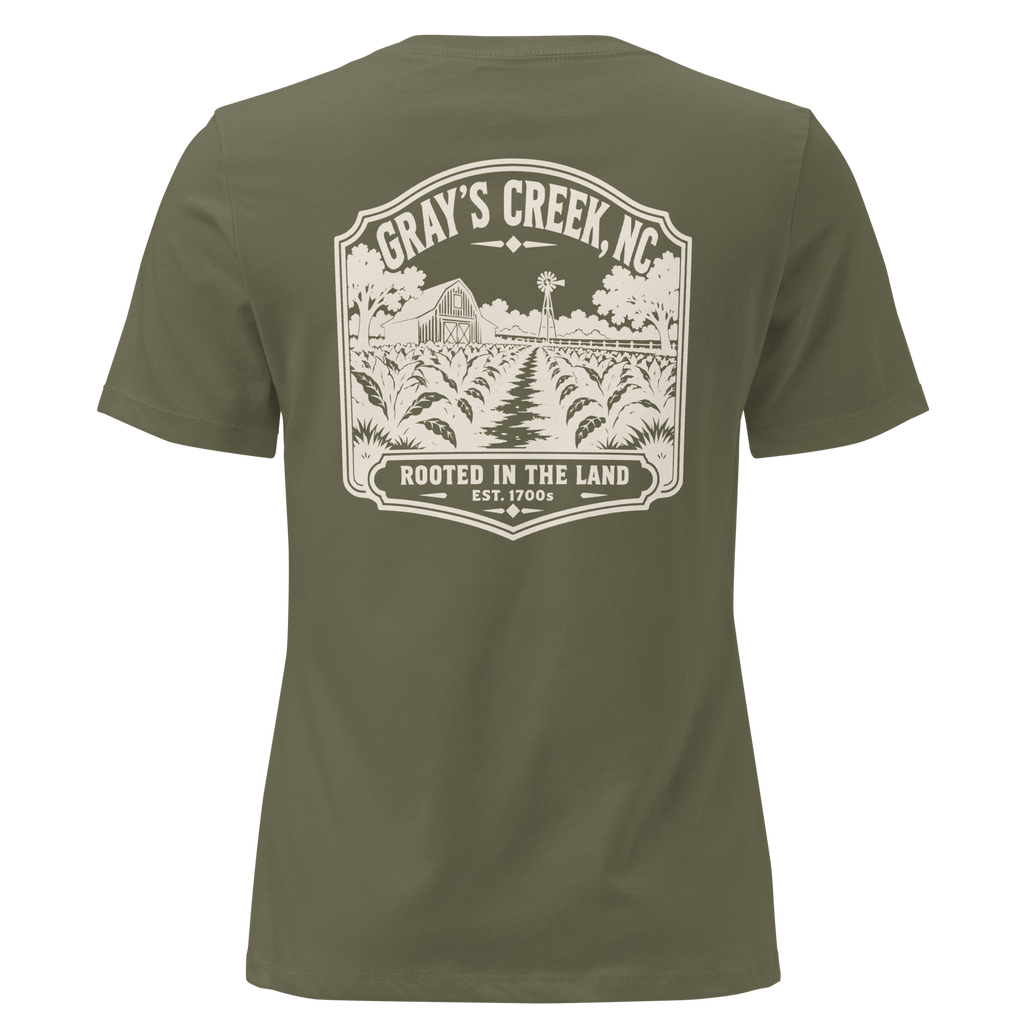 Gray's Creek NC - Rooted- Women's Relaxed T-Shirt
