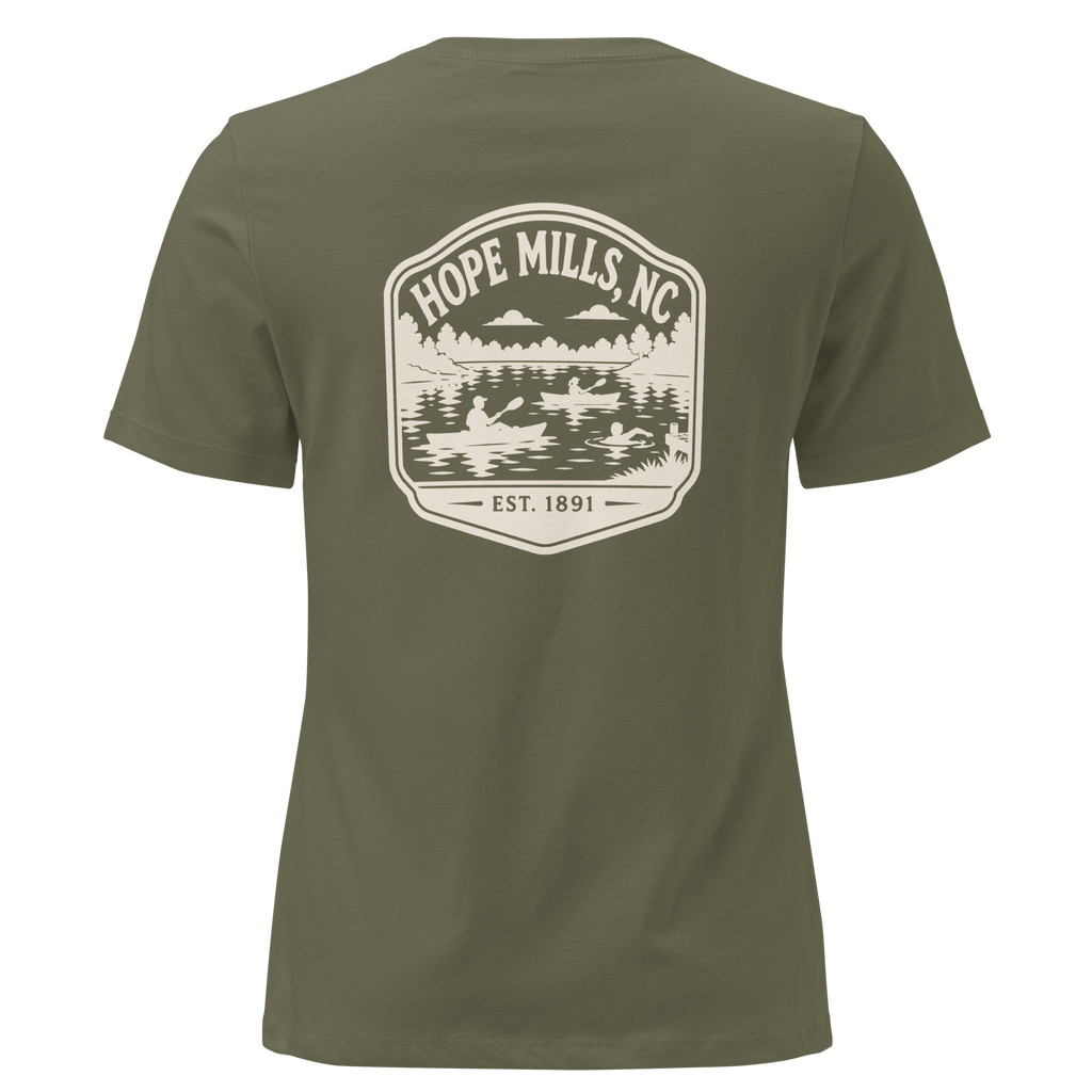 Hope Mills NC - Hope Mills Lake- Women's Relaxed T-Shirt
