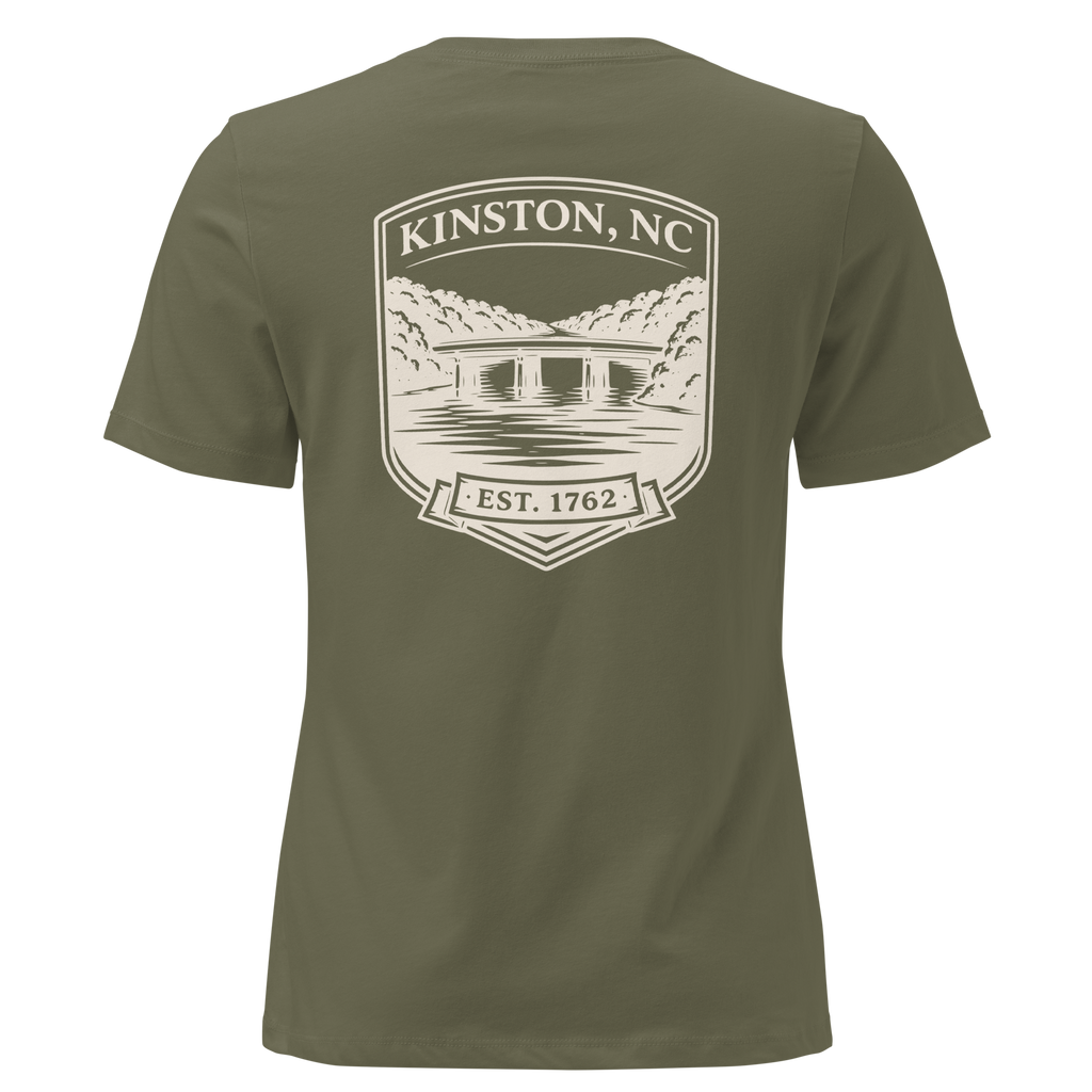 Kinston NC - Neuse River Bridge- Women's Relaxed T-Shirt