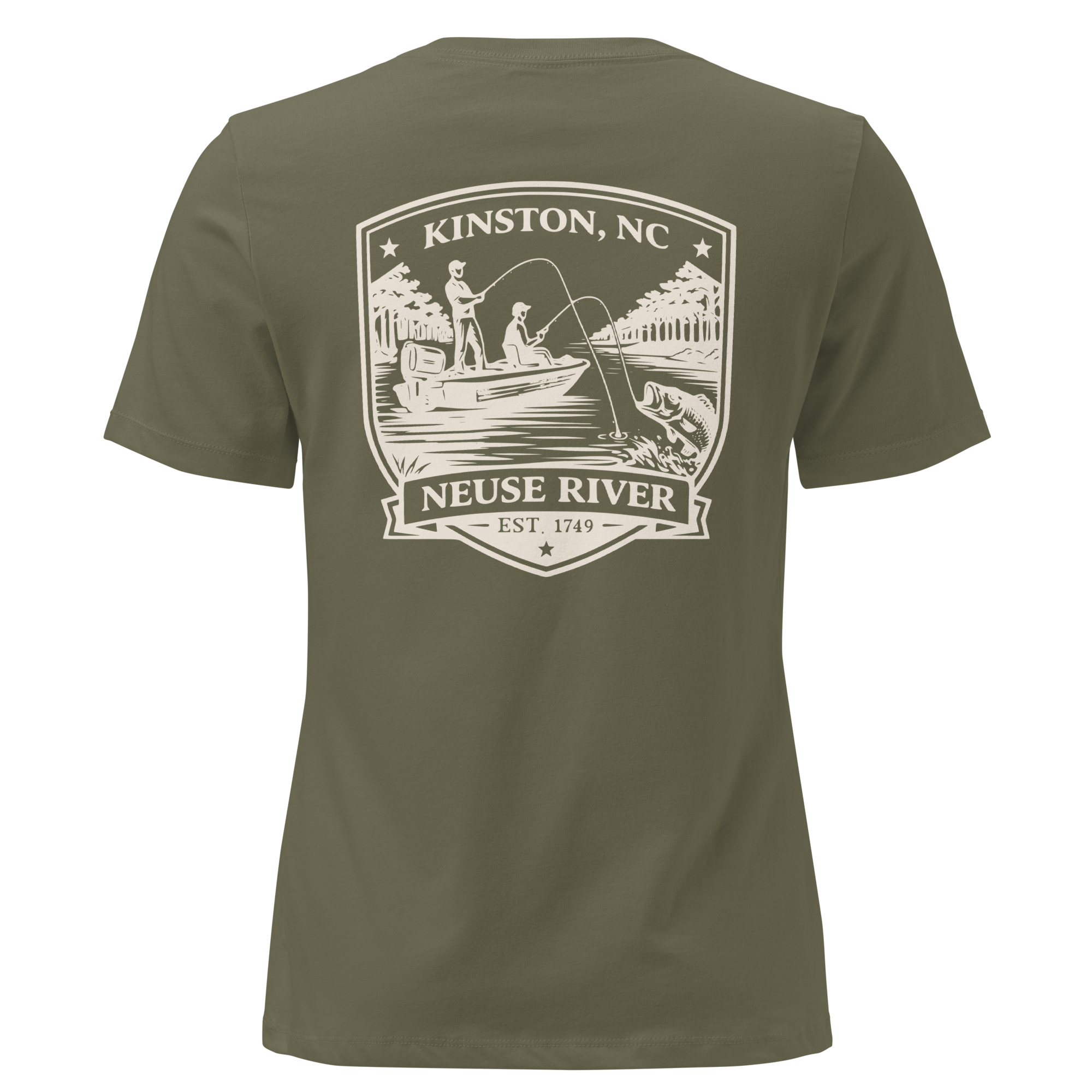 Kinston NC - Neuse River Fishing- Women's Relaxed T-Shirt