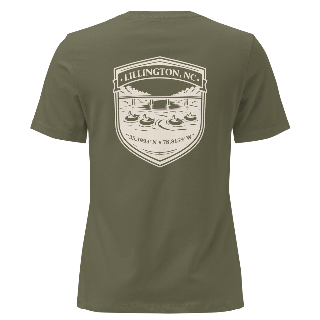 Lillington NC - River Tubing- Women's Relaxed T-Shirt