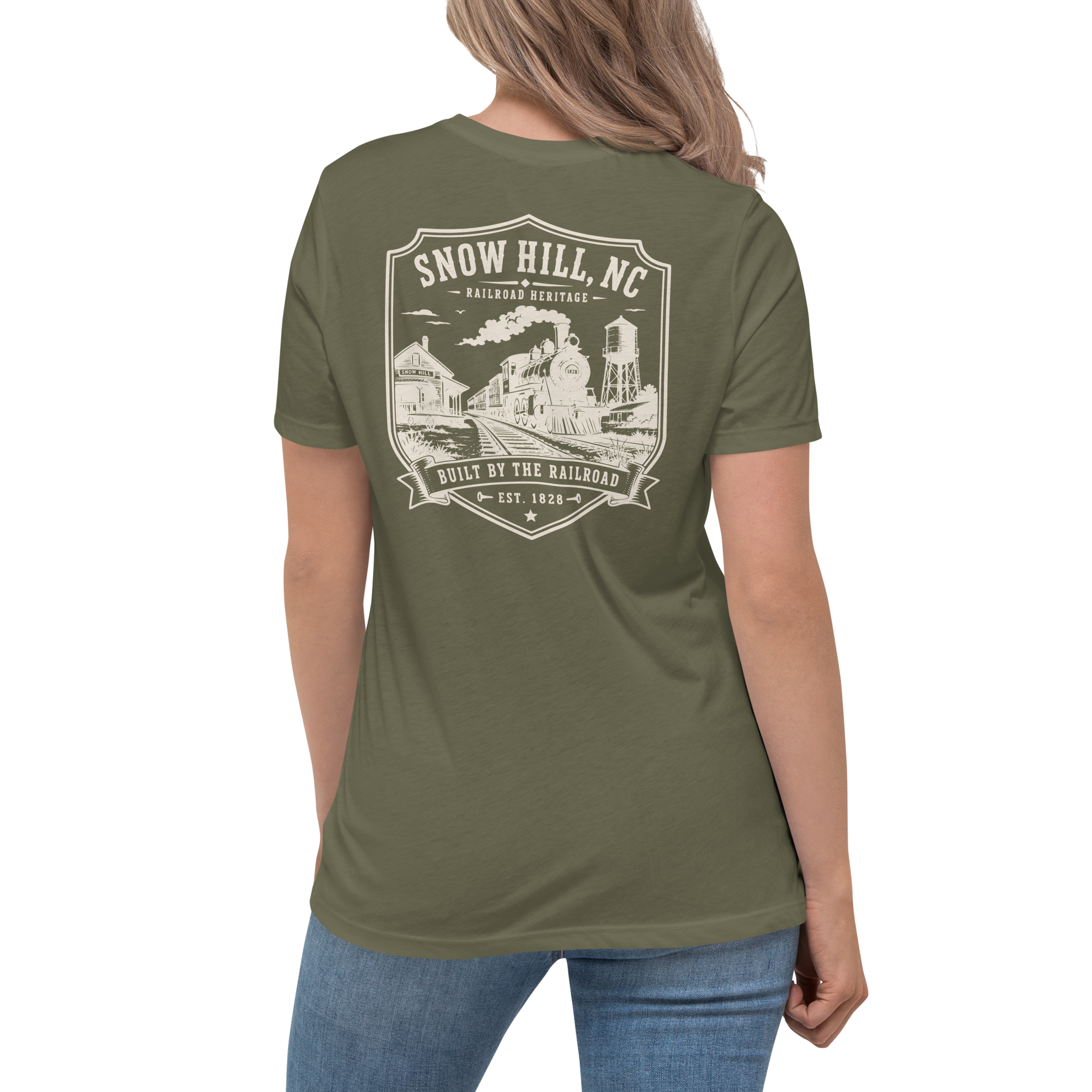 Snow Hill, NC - Built by the Railroad - Women's Relaxed T-Shirt