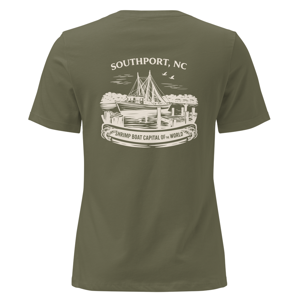 Southport NC - Shrimp Boat Capital- Women's Relaxed T-Shirt