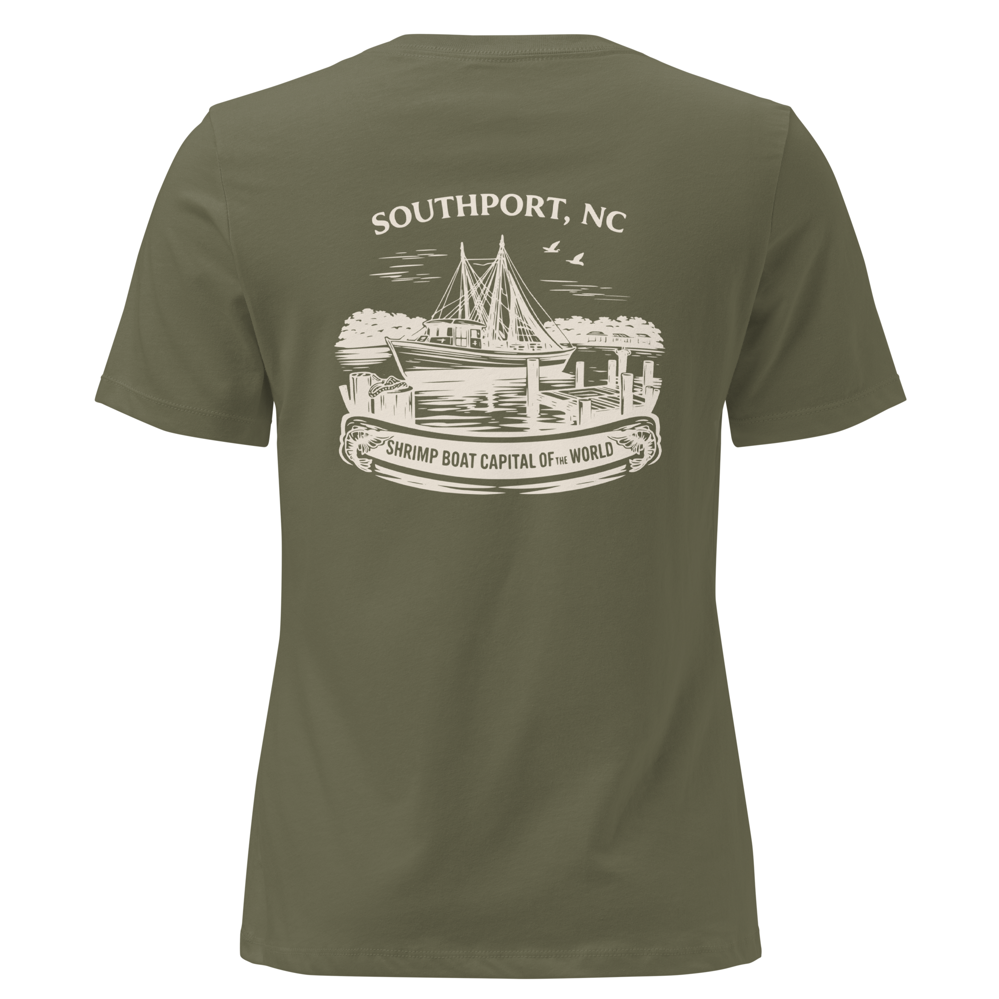 Southport NC - Shrimp Boat Capital- Women's Relaxed T-Shirt