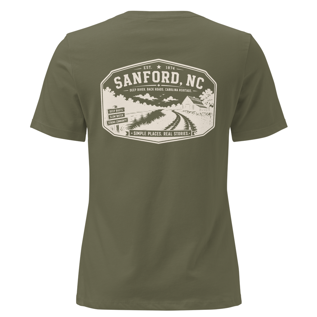 Sanford NC - Deep River Carolina - Women's Relaxed T-Shirt