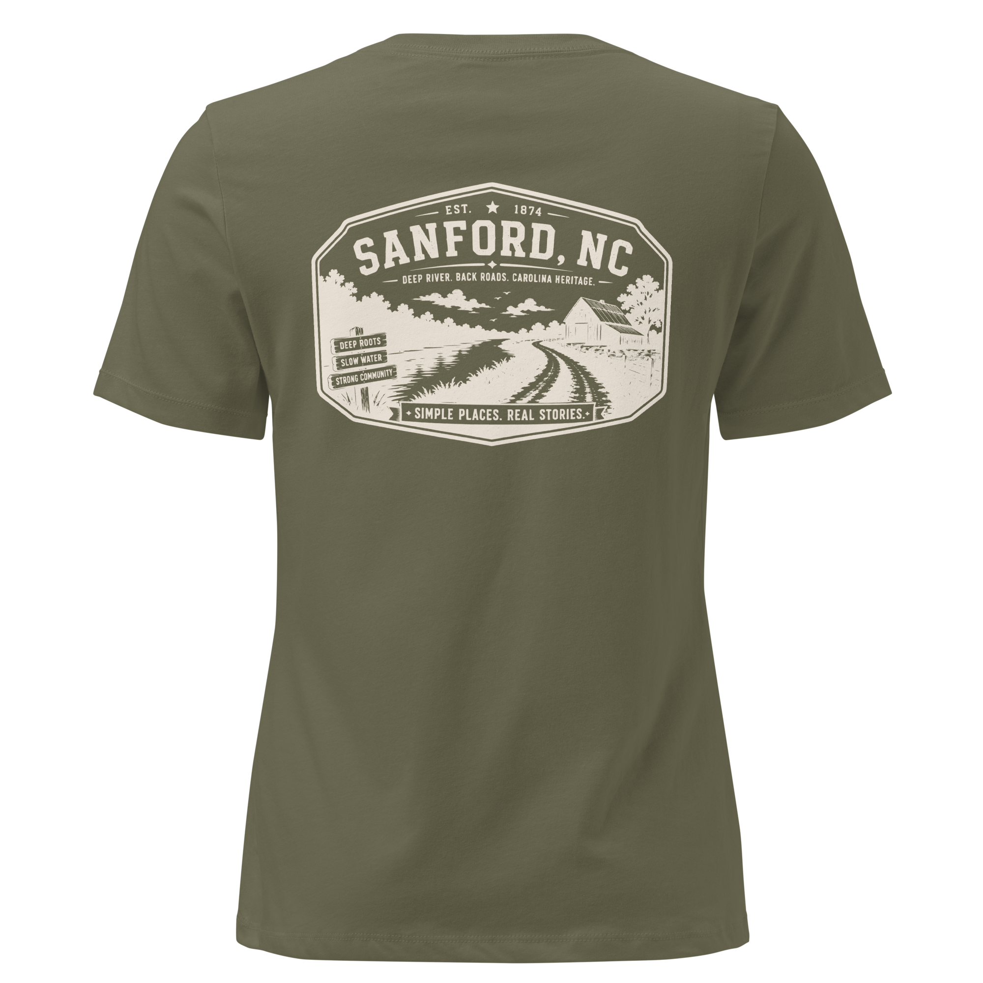 Sanford NC - Deep River Carolina - Women's Relaxed T-Shirt
