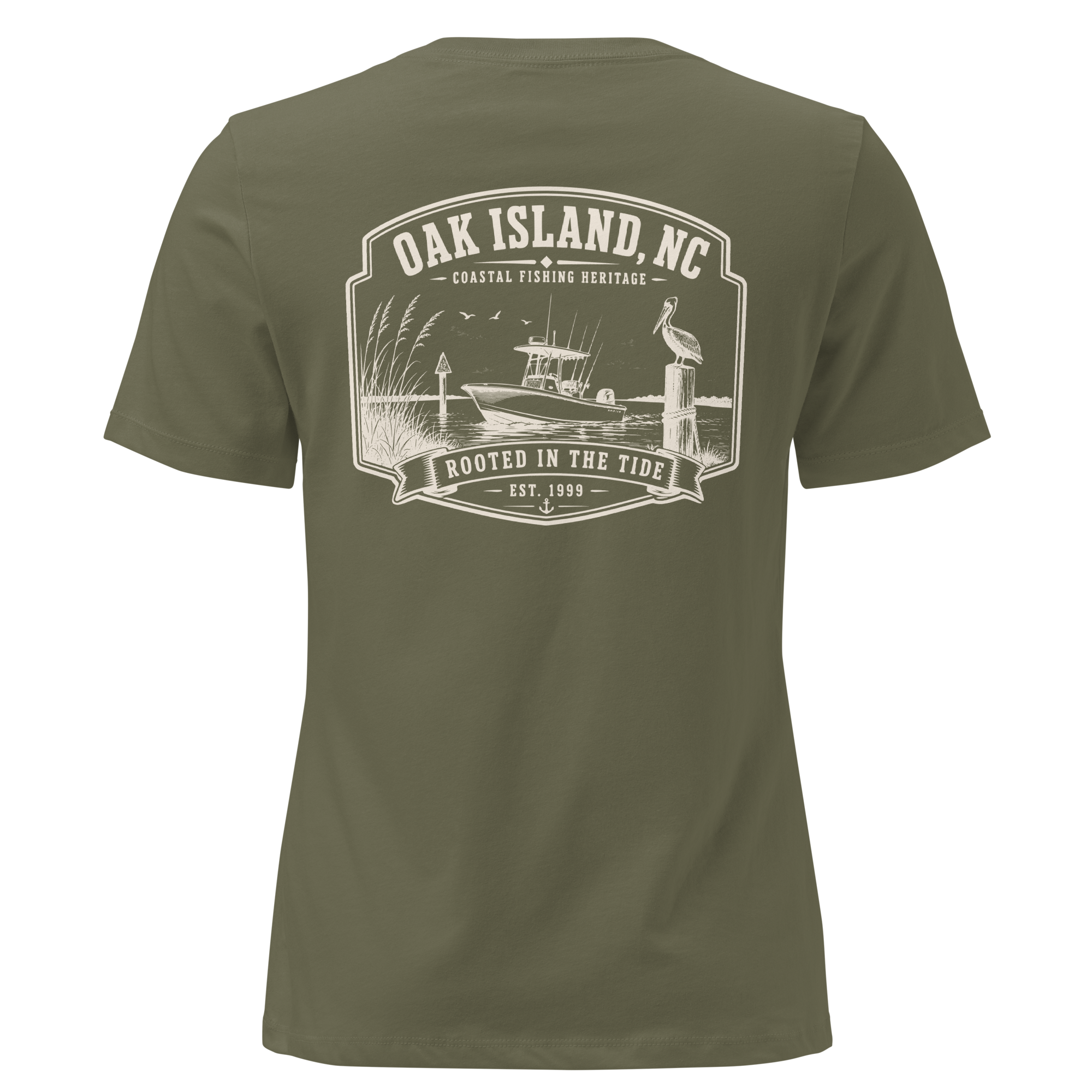 Oak Island, NC - Rooted in the Tide - Women's Relaxed T-Shirt