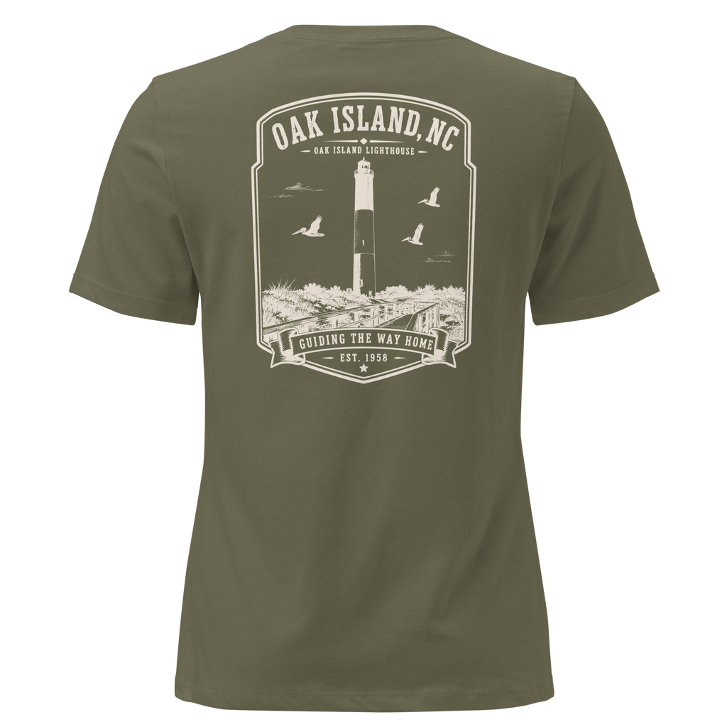 Oak Island, NC - Oak Island Lighthouse - Women's Relaxed T-Shirt