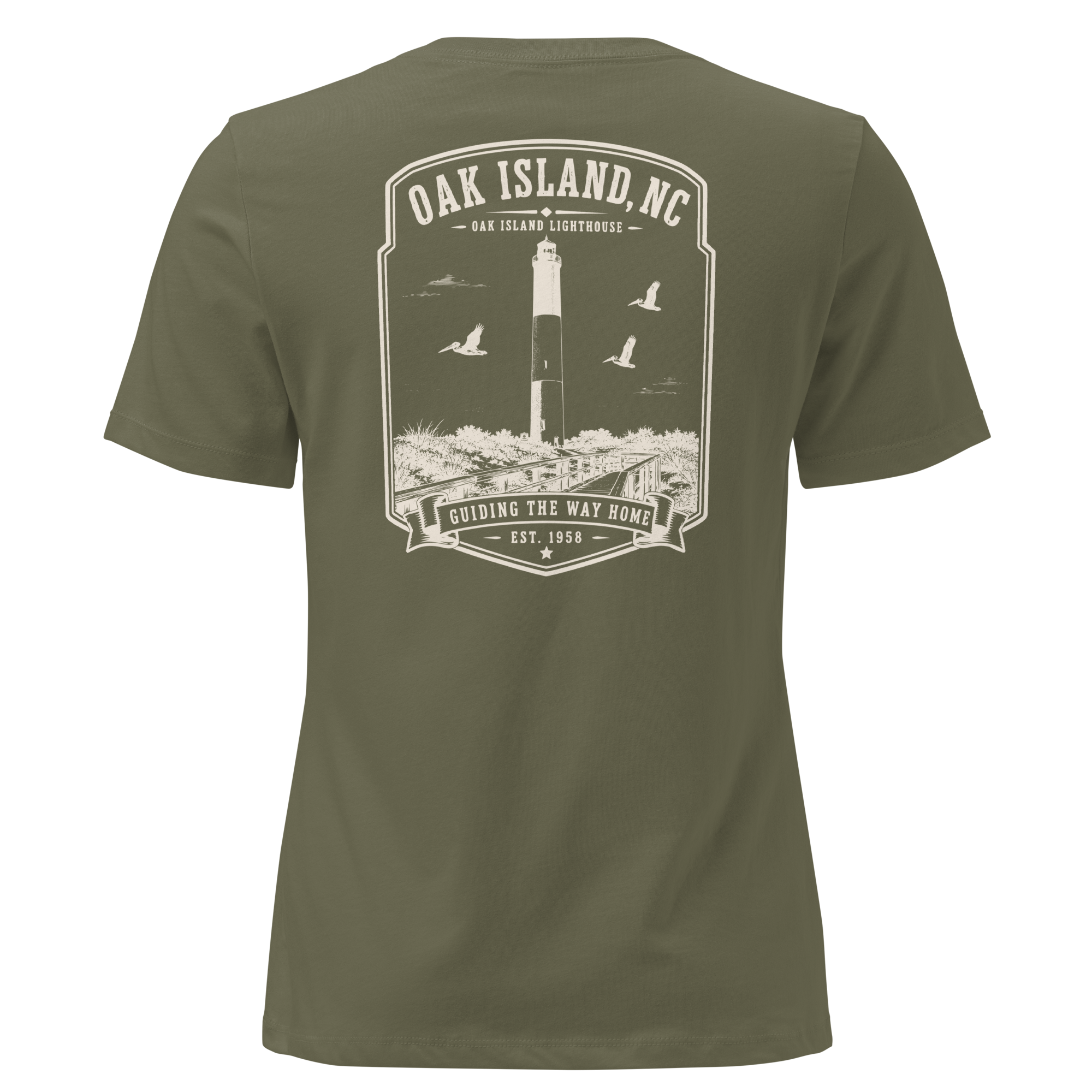Oak Island, NC - Oak Island Lighthouse - Women's Relaxed T-Shirt
