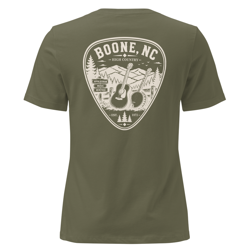 Boone NC - Mountain Music - Women's Relaxed T-Shirt