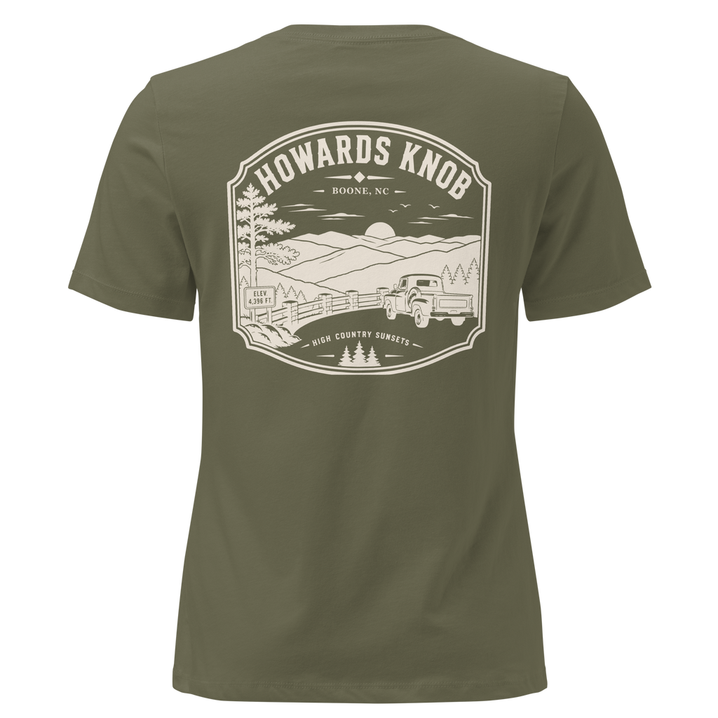 Boone NC - Howard's Knob - Women's Relaxed T-Shirt
