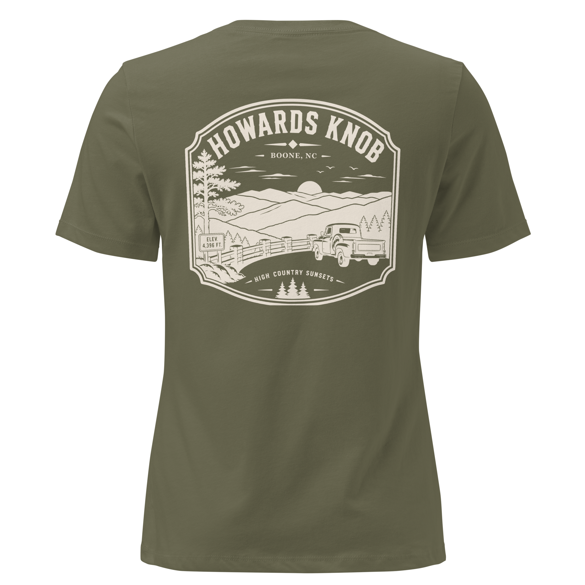Boone NC - Howard's Knob - Women's Relaxed T-Shirt