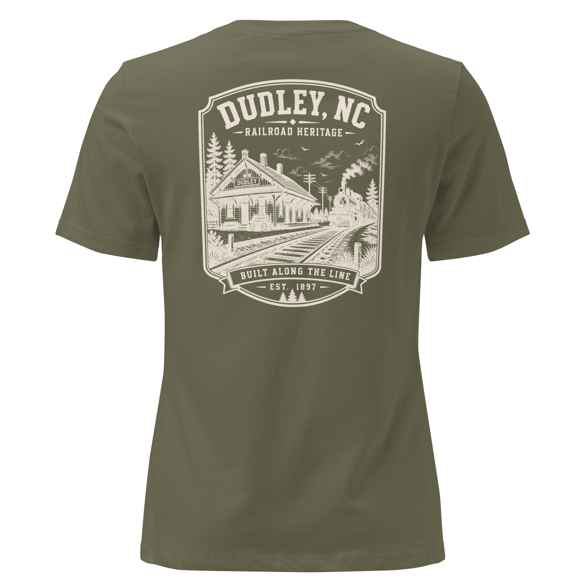 Dudley, NC - Built Along the Line - Women's Relaxed T-Shirt