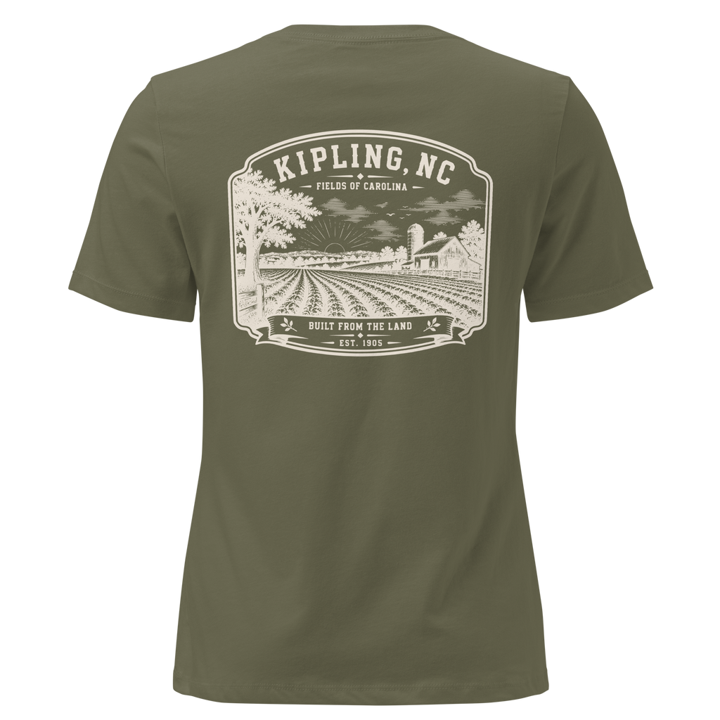 Kipling, NC - Fields of Carolina - Women's Relaxed T-Shirt