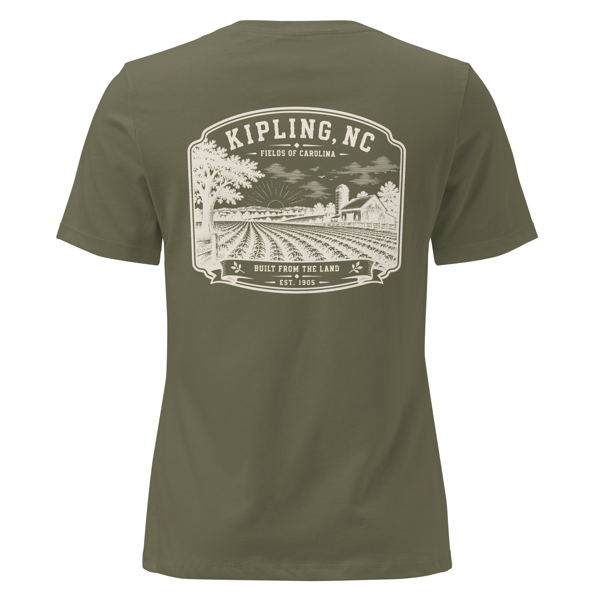 Kipling, NC - Fields of Carolina - Women's Relaxed T-Shirt