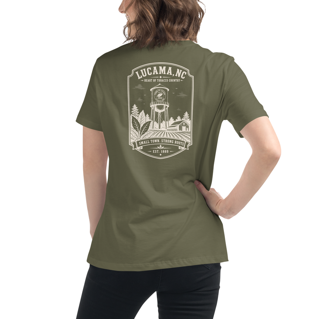 Lucama, NC - Small Town, Strong Roots - Women's Relaxed T-Shirt