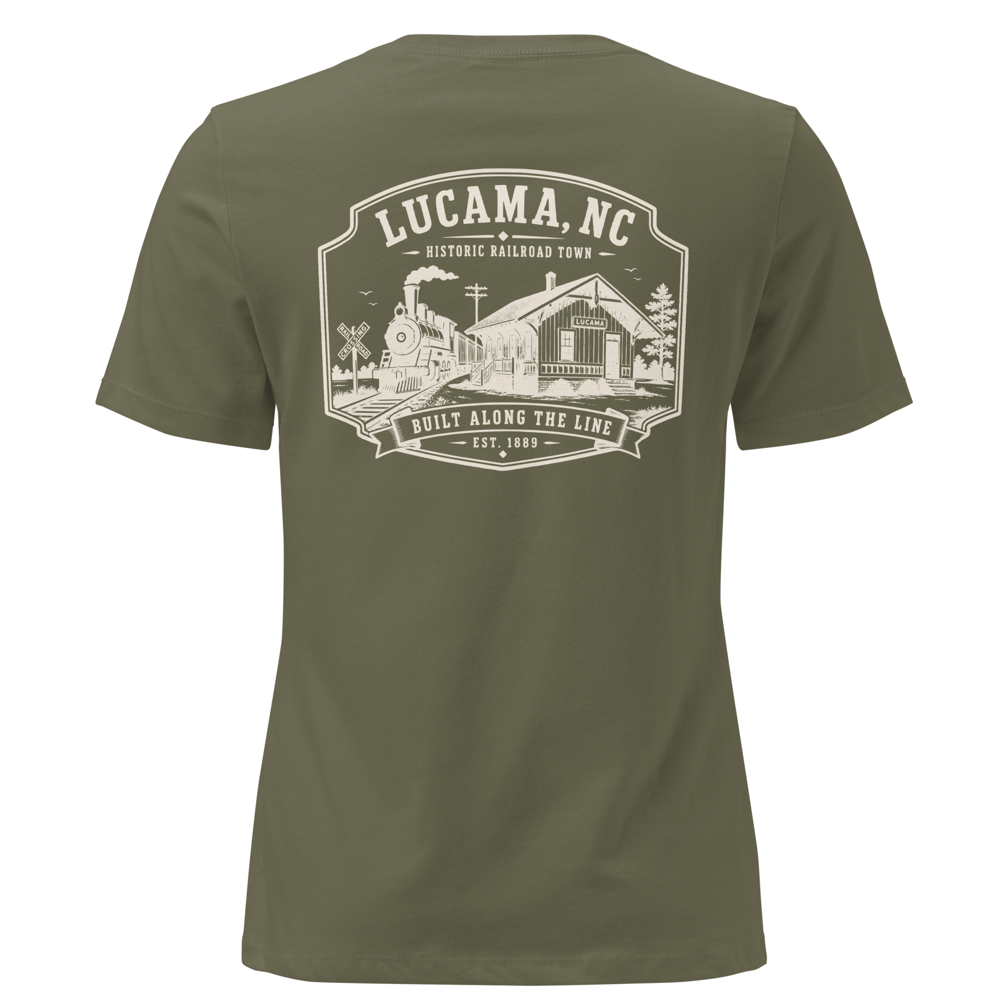 Lucama, NC - Built Along the Line - Women's Relaxed T-Shirt