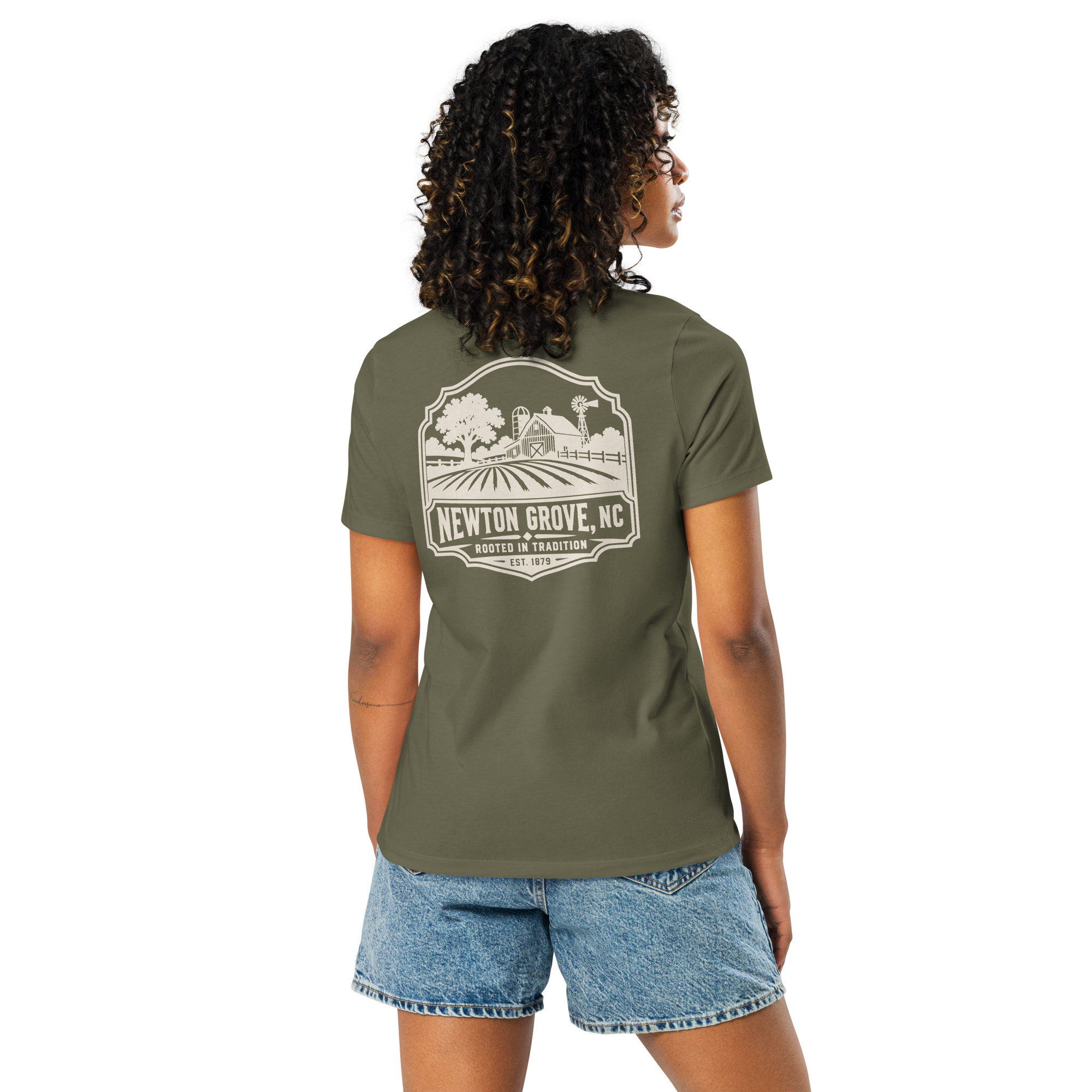 Newton Grove NC - Farm Heritage- Women's Relaxed T-Shirt