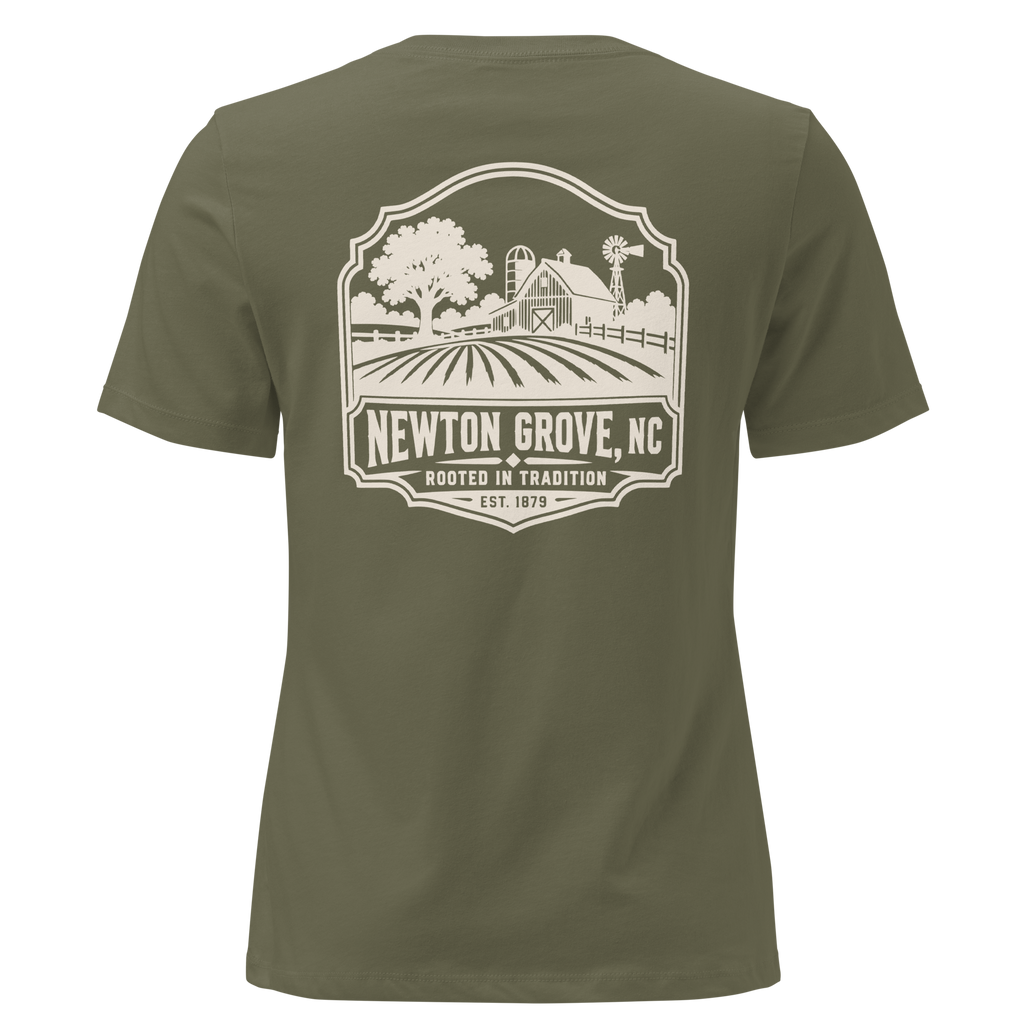 Newton Grove NC - Farm Heritage- Women's Relaxed T-Shirt