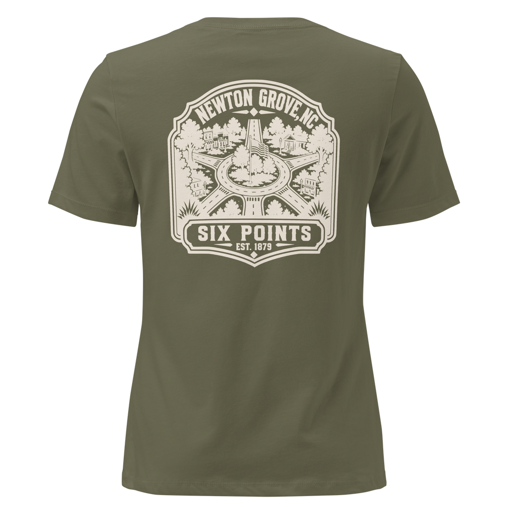 Newton Grove NC - Six Points- Women's Relaxed T-Shirt
