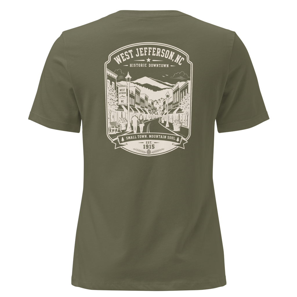 West Jefferson, NC - Historic Downtown - Women's Relaxed T-Shirt