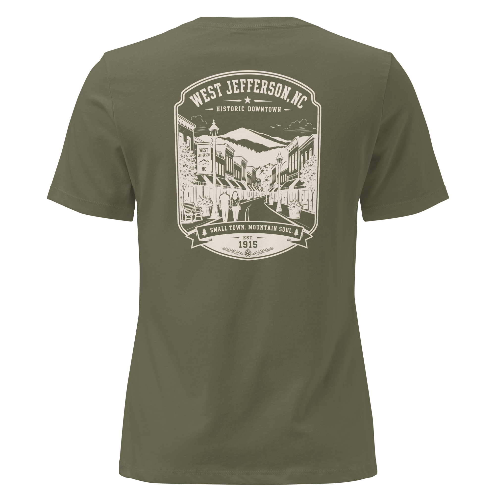 West Jefferson, NC - Historic Downtown - Women's Relaxed T-Shirt