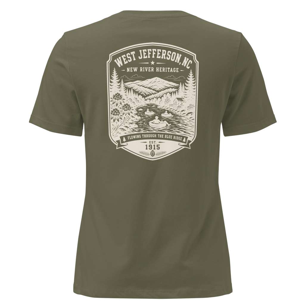 West Jefferson, NC - New River - Women's Relaxed T-Shirt