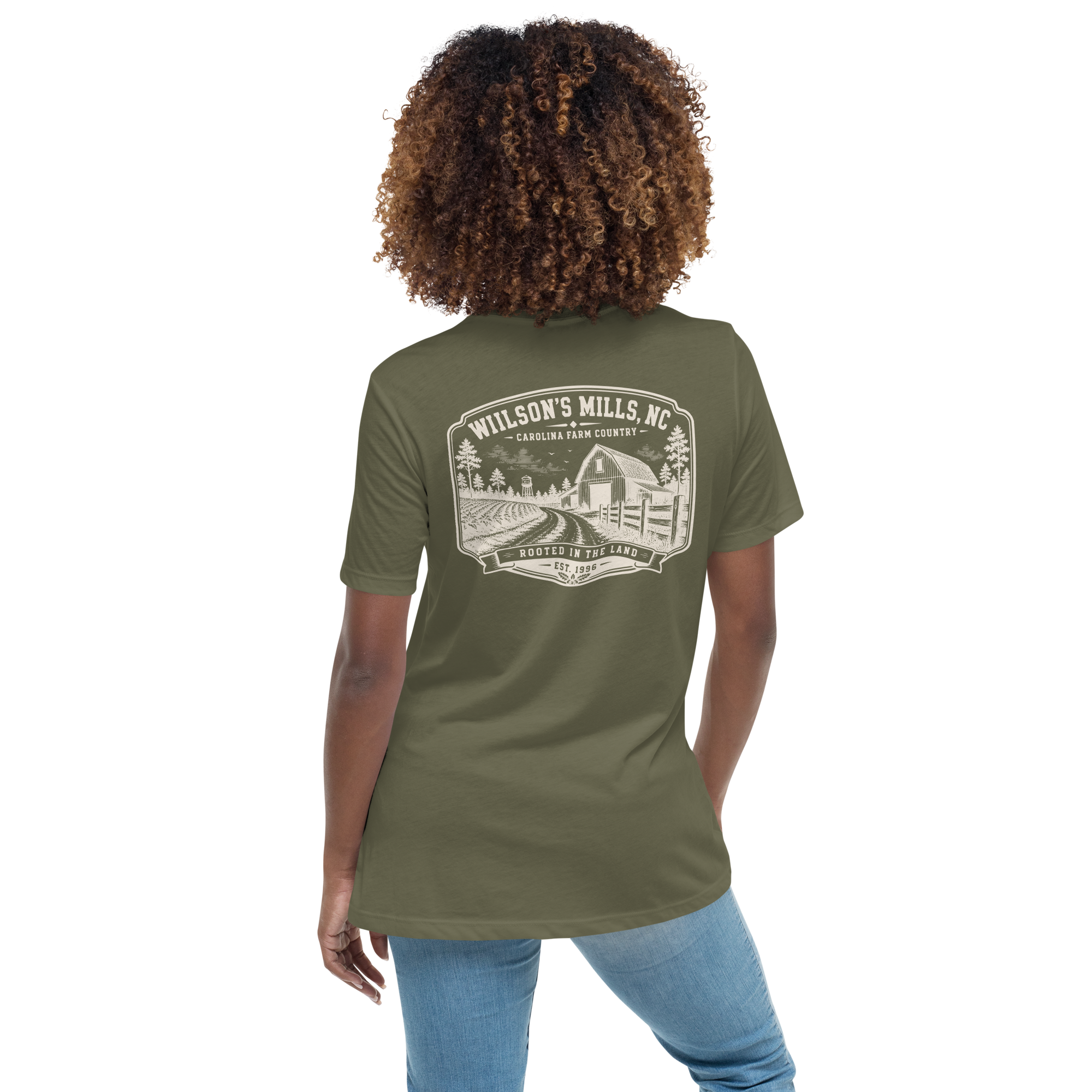 Wilson's Mills, NC - Farm Heritage - Women's Relaxed T-Shirt