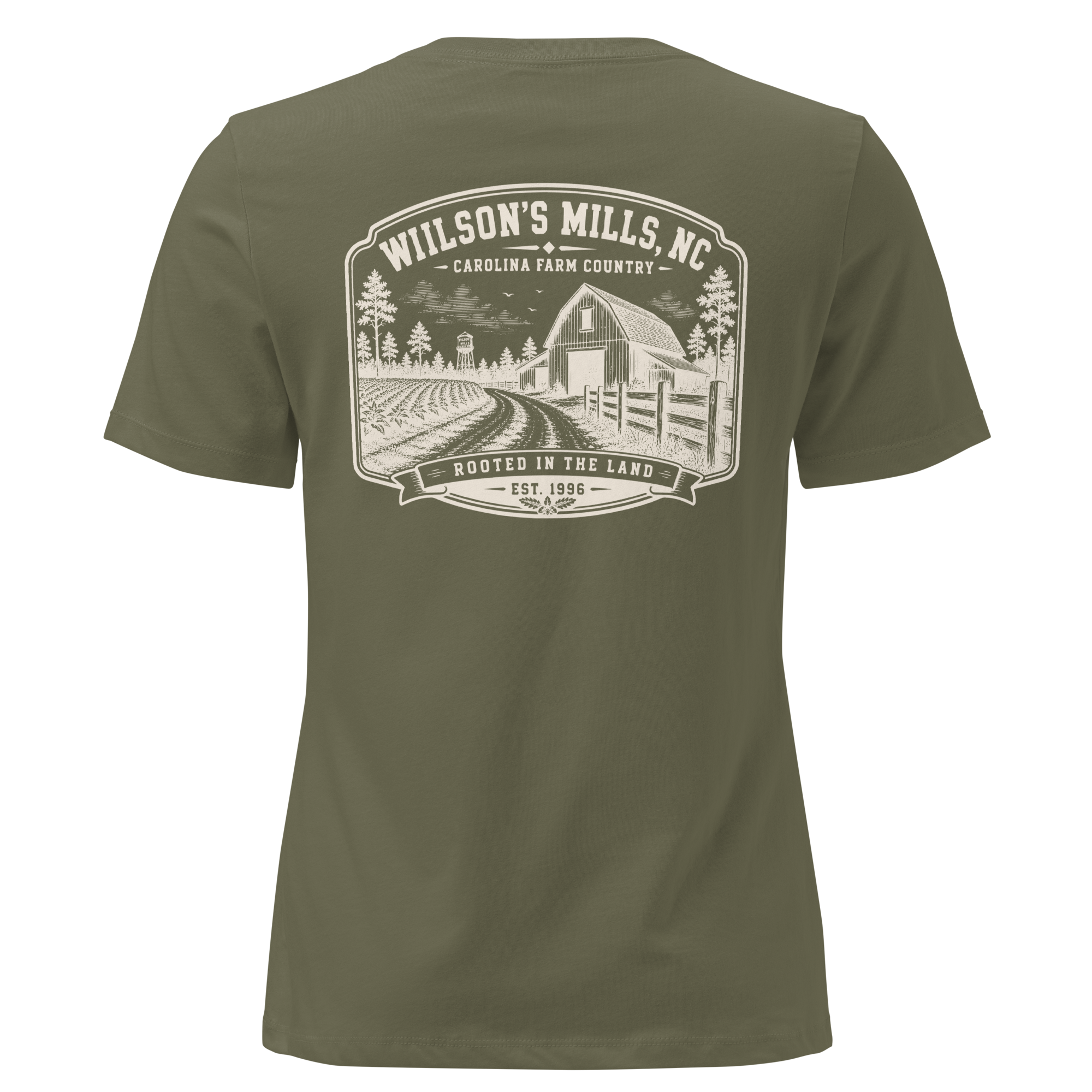 Wilson's Mills, NC - Farm Heritage - Women's Relaxed T-Shirt