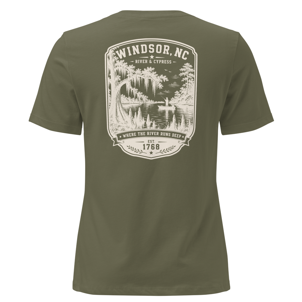 Windsor, NC - River & Cypress - Women's Relaxed T-Shirt